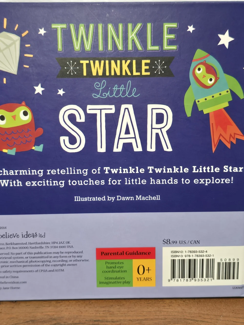 Twinkle Little Star Decorative Plaque Touch And Feel.